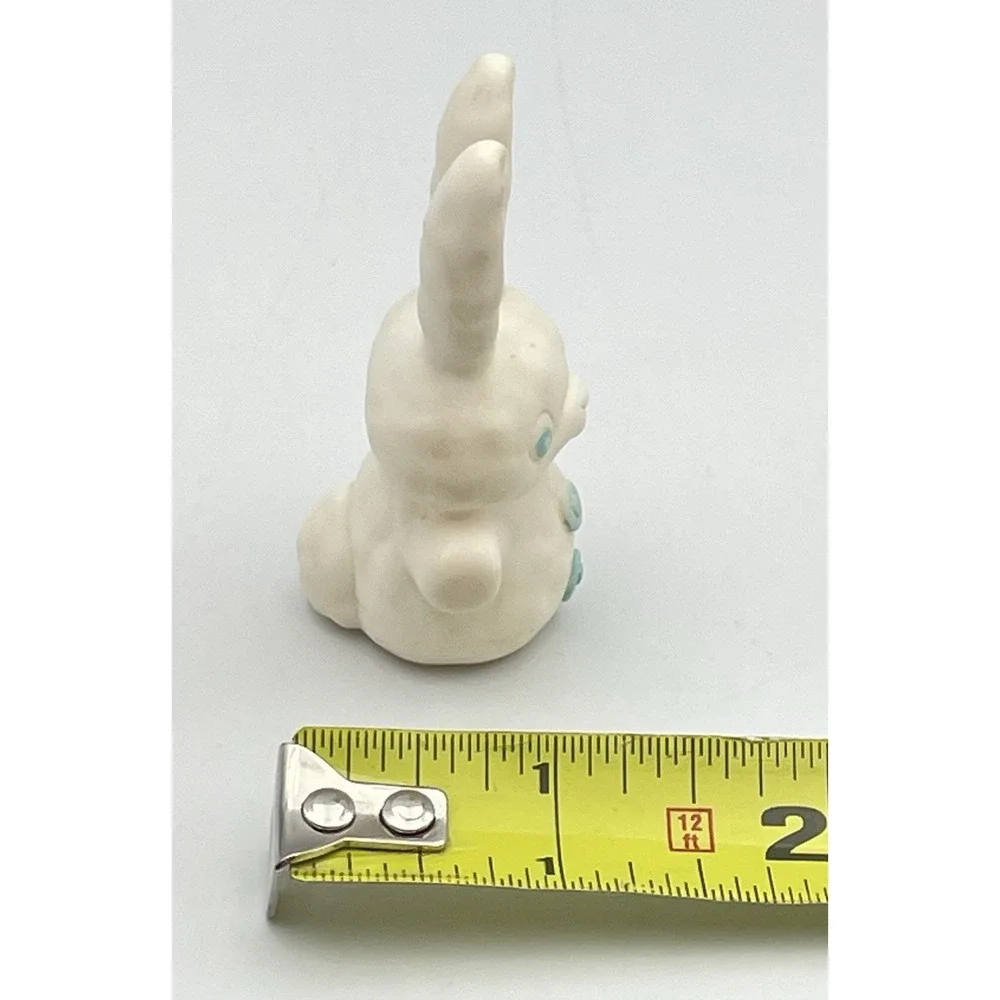Littlest Pet Shop Bunny Rabbit Figure‎ White Blue Eyes Buttons 2.5